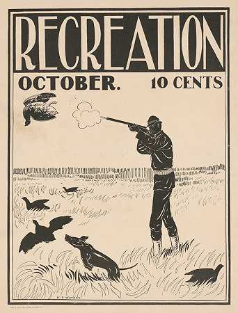 10月份的娱乐活动`Recreation for October (1896) by Henry Summer Watson