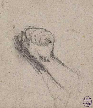 左拳闭合研究`Etude de poing gauche fermé by Narcisse-Virgile Diaz de La Peña
