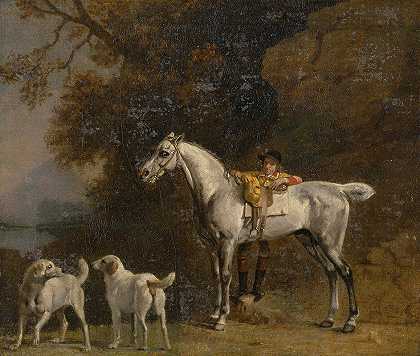 在之后学习里士满第三公爵与查尔顿·亨特`Studies for or after ;The third Duke of Richmond with the Charleton Hunt (late 1750s) by George Stubbs