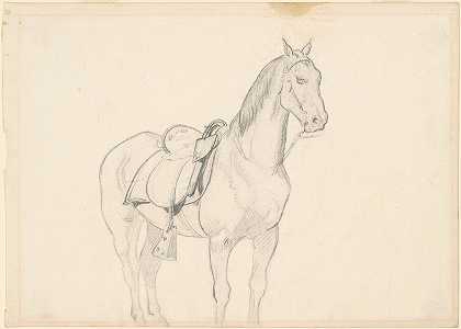马`Horse (c. 1860s) by Emanuel Gottlieb Leutze