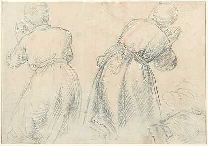 对跪着的年轻人的研究`Studies of Kneeling Youths (ca. 1600–1610) by Aurelio Lomi