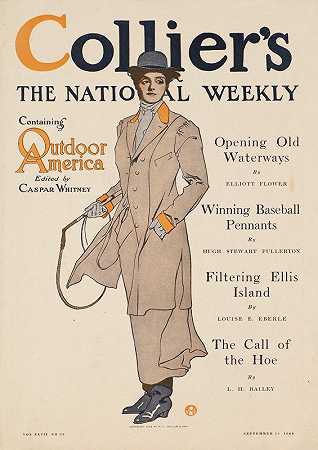 科利尔s、 《国家周刊》，包含《户外美国》`Colliers, the national weekly, containing Outdoor America (1909) by Edward Penfield