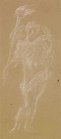 用燃烧的火炬点燃女子膜`Hymen with a Flaming Torch (1880~90) by Simeon Solomon
