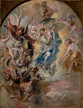 《启示录》中的圣母`The Virgin as the Woman of the Apocalypse (1623–1624) by Peter Paul Rubens