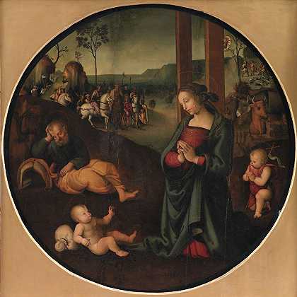 神圣的家庭`The Holy Family (1465 – 1523) by Pietro Perugino