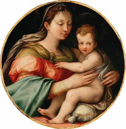 圣母子`Madonna and Child (circa 1520) by Florentine School