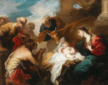 牧羊人的朝拜`Adoration of the Shepherds by Valerio Castello