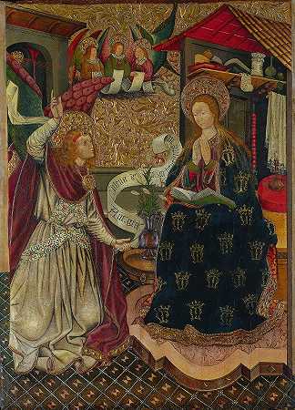 公告`The Annunciation (c. 1457) by Jaume Ferrer