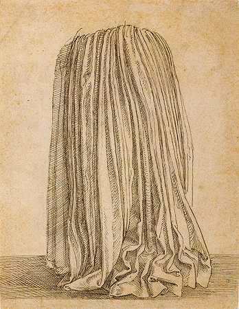 褶裙的研究`Study of a Pleated Skirt (1530–1540) by Hans Brosamer