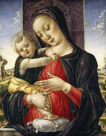 圣母子`Madonna and Child (c. 1475) by Bartolomeo Vivarini
