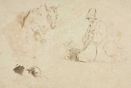 素描：人物和动物`Sketches: Figures and Animals by Thomas Gainsborough