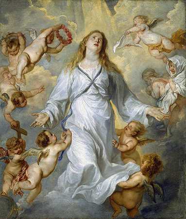 圣母作为代祷者`The Virgin as Intercessor (1628~1629) by Anthony van Dyck