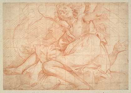 天使的研究`Study of an Angel (late 16th–early 17th century) by Bernardino Poccetti