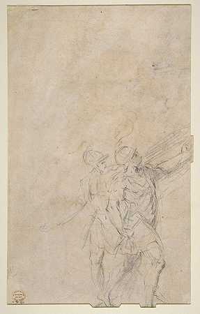 《两个勇士》研究`Study of two warriors (1548–1612) by Bernardino Poccetti