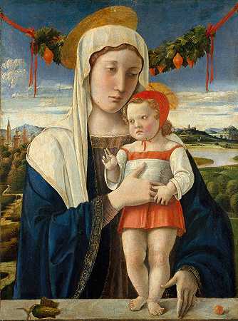 圣母子`Madonna and Child (ca. 1470) by Giovanni Bellini