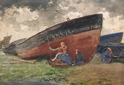夏日的云彩`The Summer Cloud (1881) by Winslow Homer