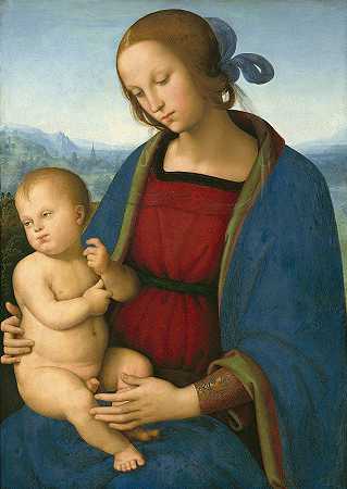 圣母子`Madonna and Child (c. 1500) by Pietro Perugino