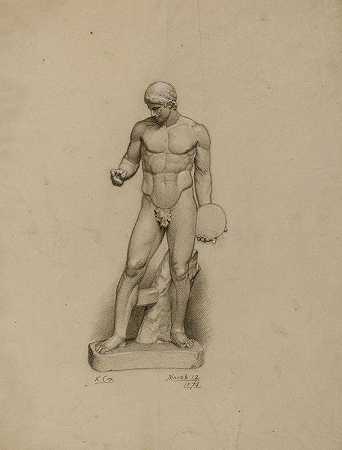 （无标题）（希腊罗马铁饼运动员）`(Untitled) (Greco~Roman Discus Thrower) (1873) by Kenyon Cox