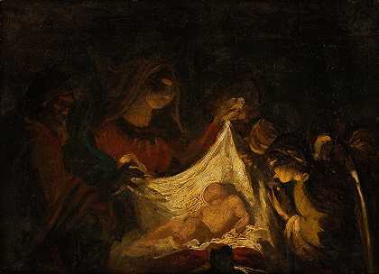 圣母与婴儿基督`The Virgin With The Infant Christ (1822) by Tommaso Gazzarini