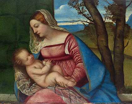 圣母子`Madonna and Child (ca. 1508) by Titian