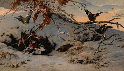 冬天`Winter (1872) by Theude Grönland