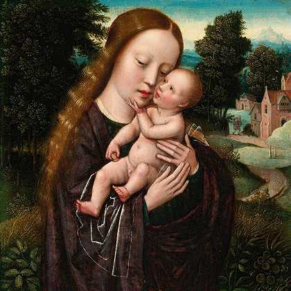 麦当娜和孩子`Madonna And Child by Ambrosius Benson