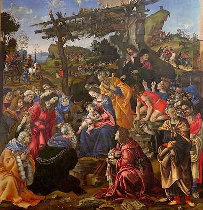 三博士来朝`Adoration of the Magi (1496) by Filippino Lippi
