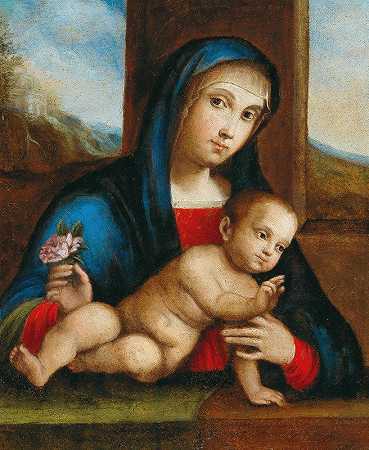 圣母子`Madonna and Child by Circle of Francesco Francia