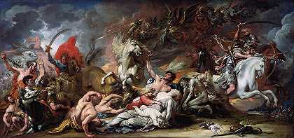 苍白的马上的死亡`Death on the Pale Horse (1796) by Benjamin West