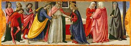 圣女的婚礼`The Marriage of the Virgin (ca. 1479) by Davide Ghirlandaio