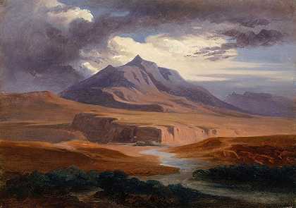 罗马平原的山脉`Mountains In The Roman Campagna by Johann Jakob Frey