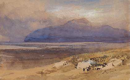 苏格兰山地景观`Scottish Mountain Landscape (1841) by Clarkson Stanfield