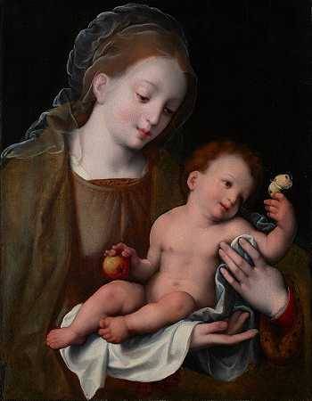 圣母子`Madonna and Child (c. 1550) by Cornelis van Cleve