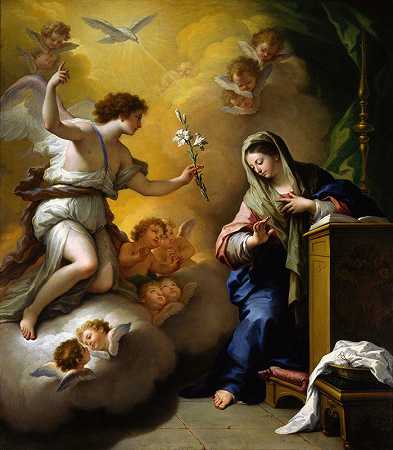 公告`The Annunciation (1712) by Paolo de Matteis