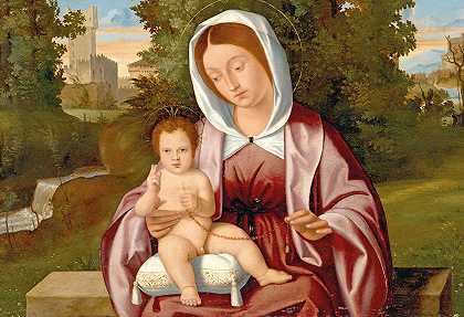圣母子`Madonna and Child by Andrea Previtali