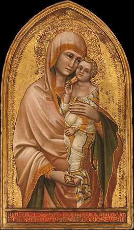 圣母子`Madonna and Child by Guariento di Arpo