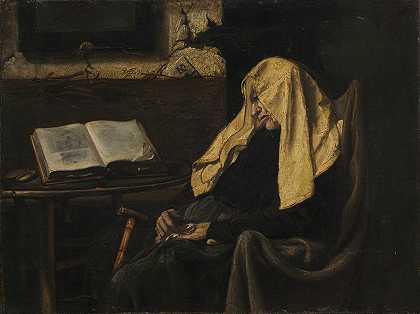 老妇人睡着了`Old Woman Asleep (Mid 19th century)
