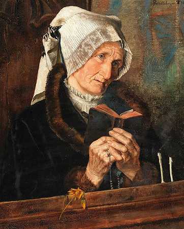 祈祷`Im Gebet (1875) by Marianne Stokes