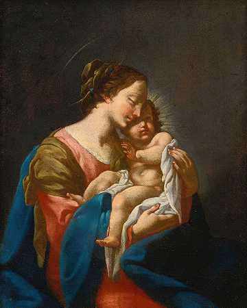 麦当娜和孩子`MADONNA AND CHILD (17th Century) by Italian School