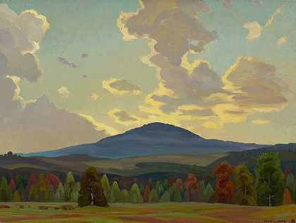 黑山，奥扎克`Black Mountain, Ozarks (1923~1924) by Olin Travis