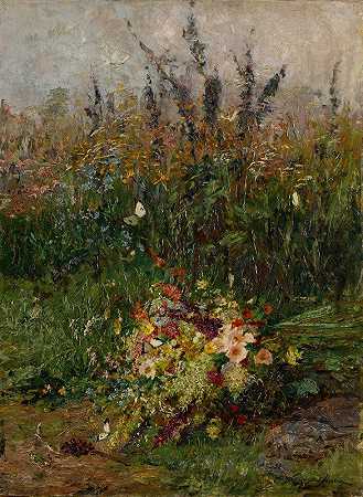 夏日的野花`Summer Flowers of the Field by Olga Wisinger-Florian