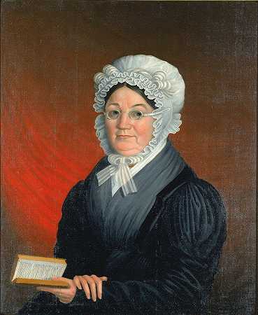 贝纳贾·约翰逊夫人`Mrs. Benajah Johnson (1830) by A. Patrick