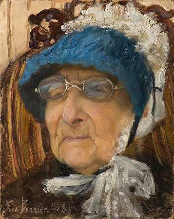 老奶奶`Old Grandmother (1836) by Eva Bonnier