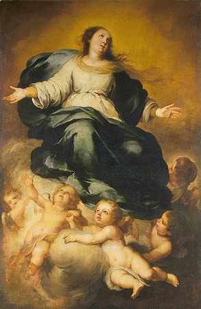 假设的女子`The Virgin of the Assumption (c. 1700) by Francisco Meneses Osorio