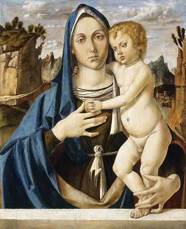 圣母子`Madonna and Child (c. 1490) by Bartolomeo Montagna