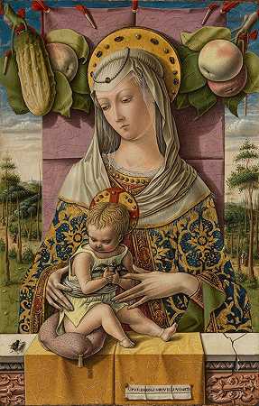 圣母子`Madonna and Child (ca. 1480) by Carlo Crivelli