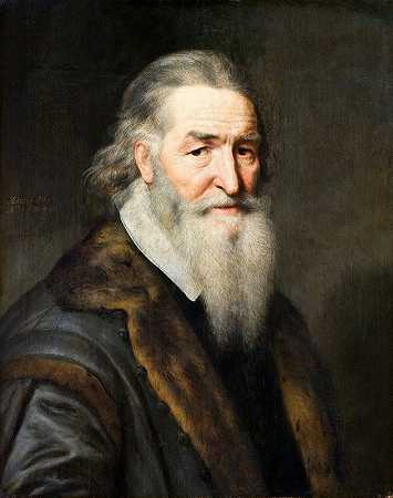 一位80岁老人的肖像`Portrait of an Eighty~Year Old Man (1624) by Michiel Jansz. Van Mierevelt