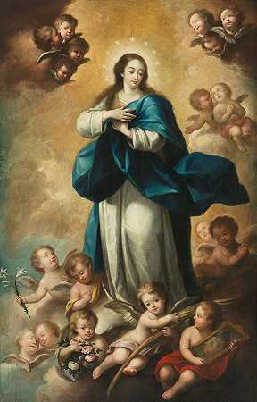 圣母的假设`The Assumption Of The Virgin by Andrés De Rubira