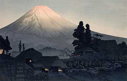 富士山（Mizukubo）`Mount Fuji From Mizukubo (1932) by Takahashi Hiroaki