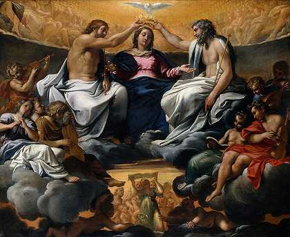 贞女加冕`The Coronation of the Virgin (1595) by Annibale Carracci